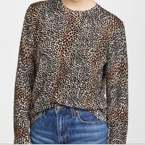 Equipment Cheetah Print Lightweight Sweater